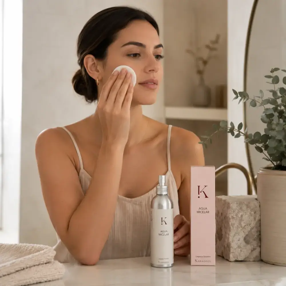 Agua Micelar y Espuma Limpiadora de Kannodol, doble limpieza facial suave para el verano